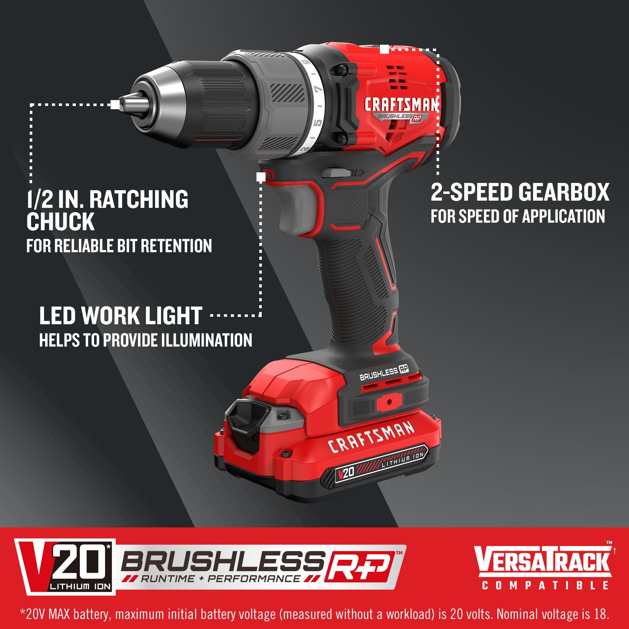 Foto 3 | Taladro Inalámbrico Craftsman Rp+ Sin Escobillas Cmcd713c2 - Venta Internacional