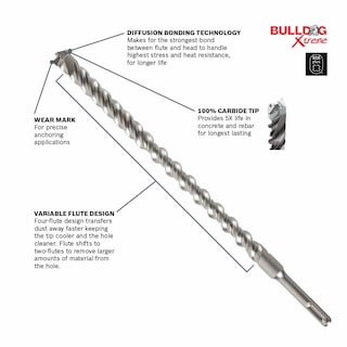 Foto 2 | Broca Perforadora Bosch HC2068 Bulldog SDS-Plus 3/8 X 22 X 24 Pulgadas - Venta Internacional