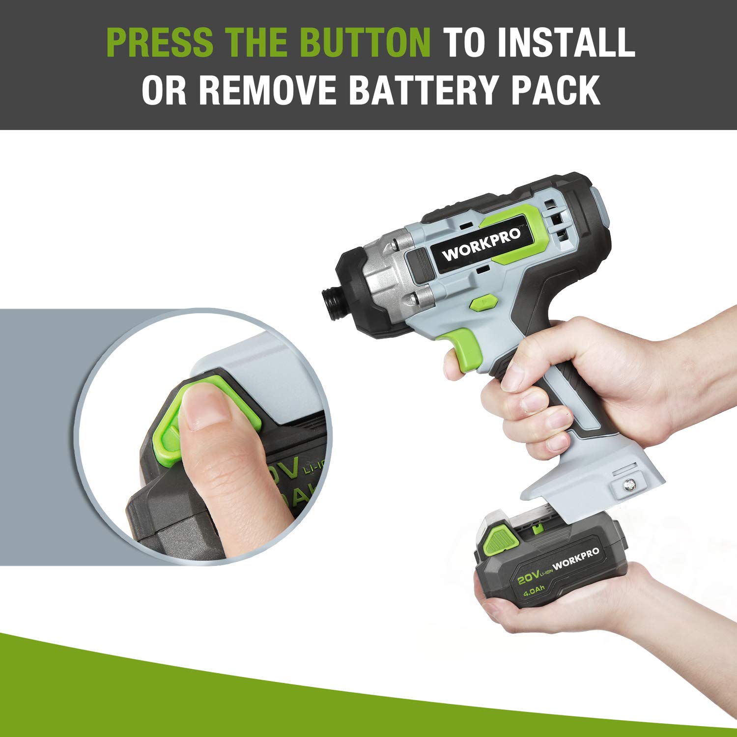 Foto 4 pulgar | Paquete de Baterías Workpro 20v 4.0ah Iones de Litio para Herramientas Inalámbricas 10 Piezas - Venta Internacional