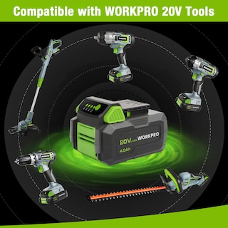 Foto 5 | Paquete de Baterías Workpro 20v 4.0ah Iones de Litio para Herramientas Inalámbricas 10 Piezas - Venta Internacional