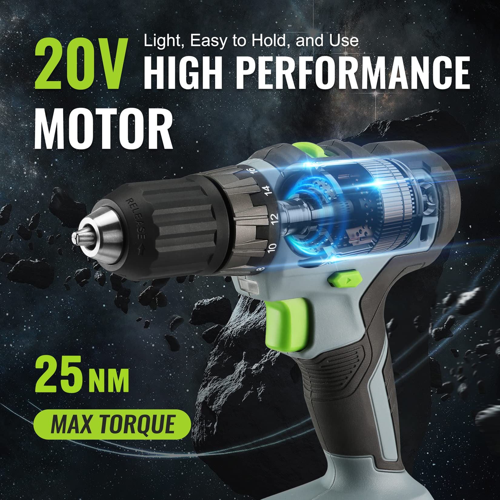 Foto 3 pulgar | Taladro Inalámbrico Workpro 20v 2.0ah con Cargador y Bolsa - Venta Internacional
