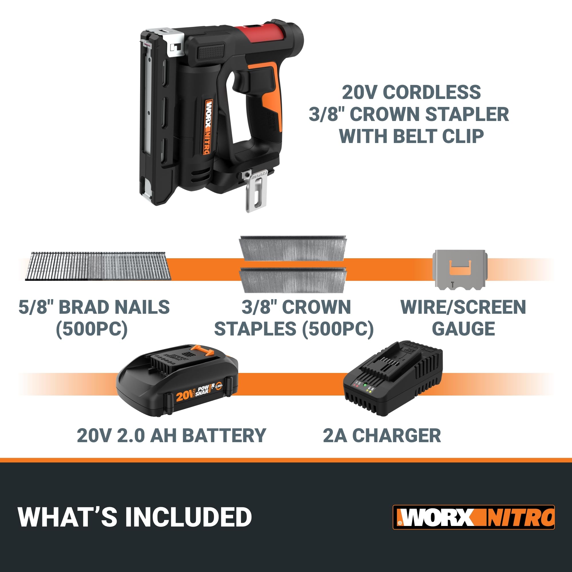 Foto 8 pulgar | Grapadora Corona Inalámbrica Worx Nitro Wx843l 20v Power Share - Venta Internacional