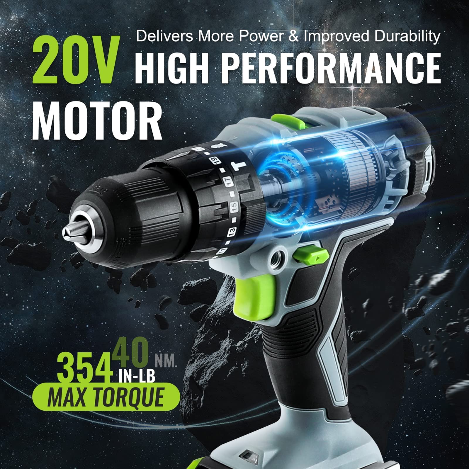 Foto 2 | Juego de Destornilladores Inalámbricos Workpro 20 V Máximo con 102 Accesorios - Venta Internacional