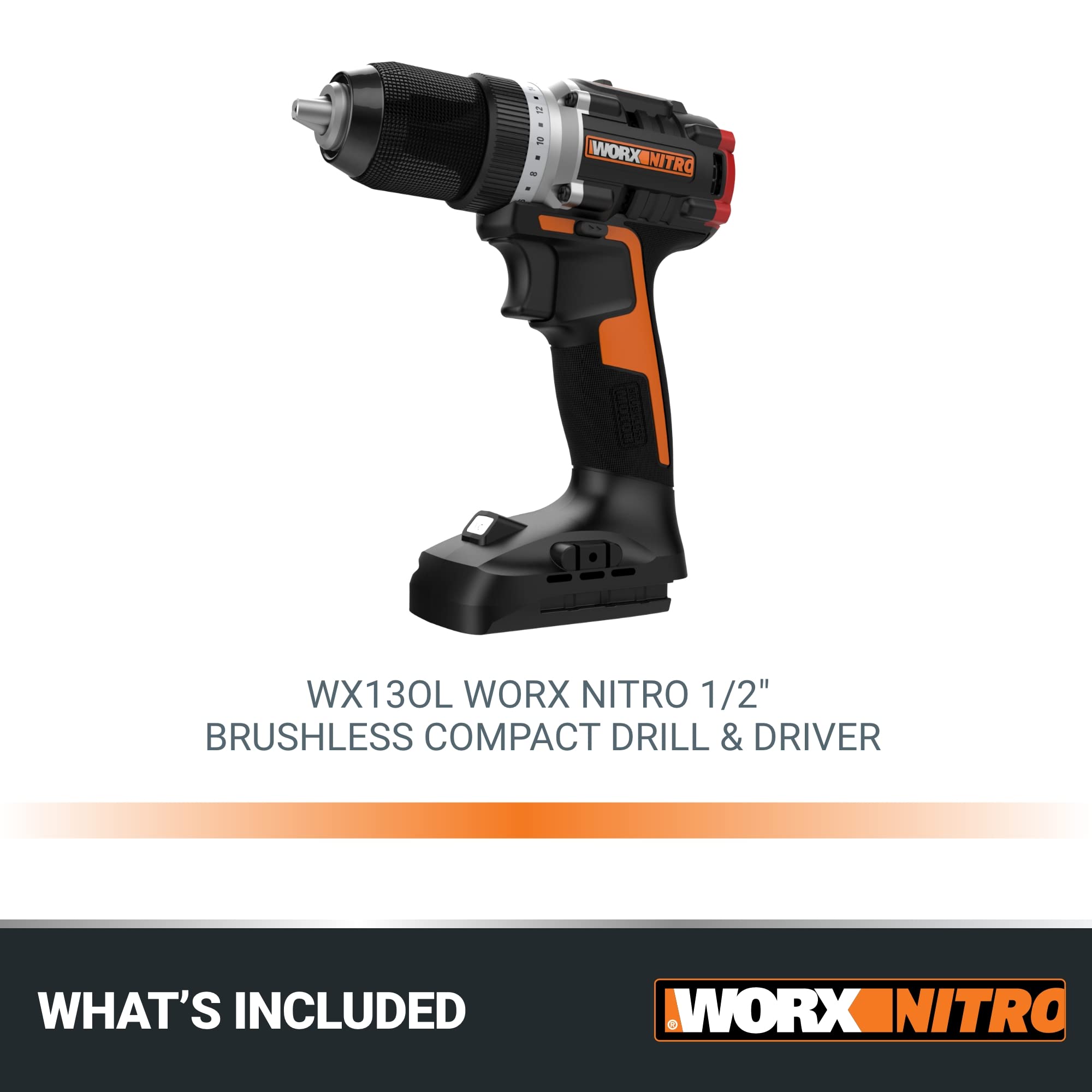 Foto 6 pulgar | Taladro Inalámbrico Worx Nitro 20v 1/2'' con Motor sin Escobillas - Venta Internacional
