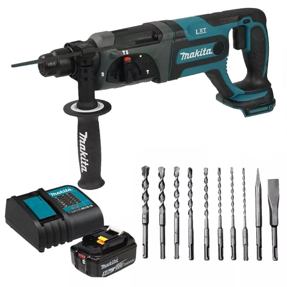 Foto 3 pulgar | Rotomartillo Cincelador Makita Sds Plus 18v + Lámpara + Acc