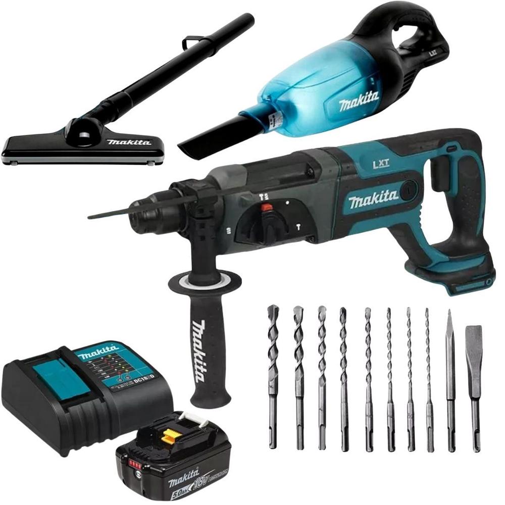 Foto 2 pulgar | Rotomartillo Cincelador Sds Plus Makita + Aspiradora + Acc