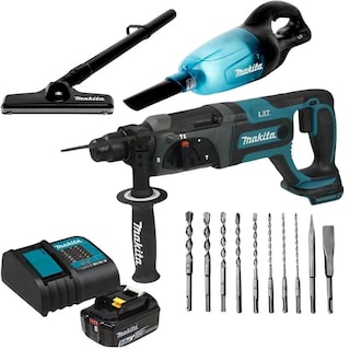 Foto 1 | Rotomartillo Cincelador Sds Plus Makita + Aspiradora + Acc