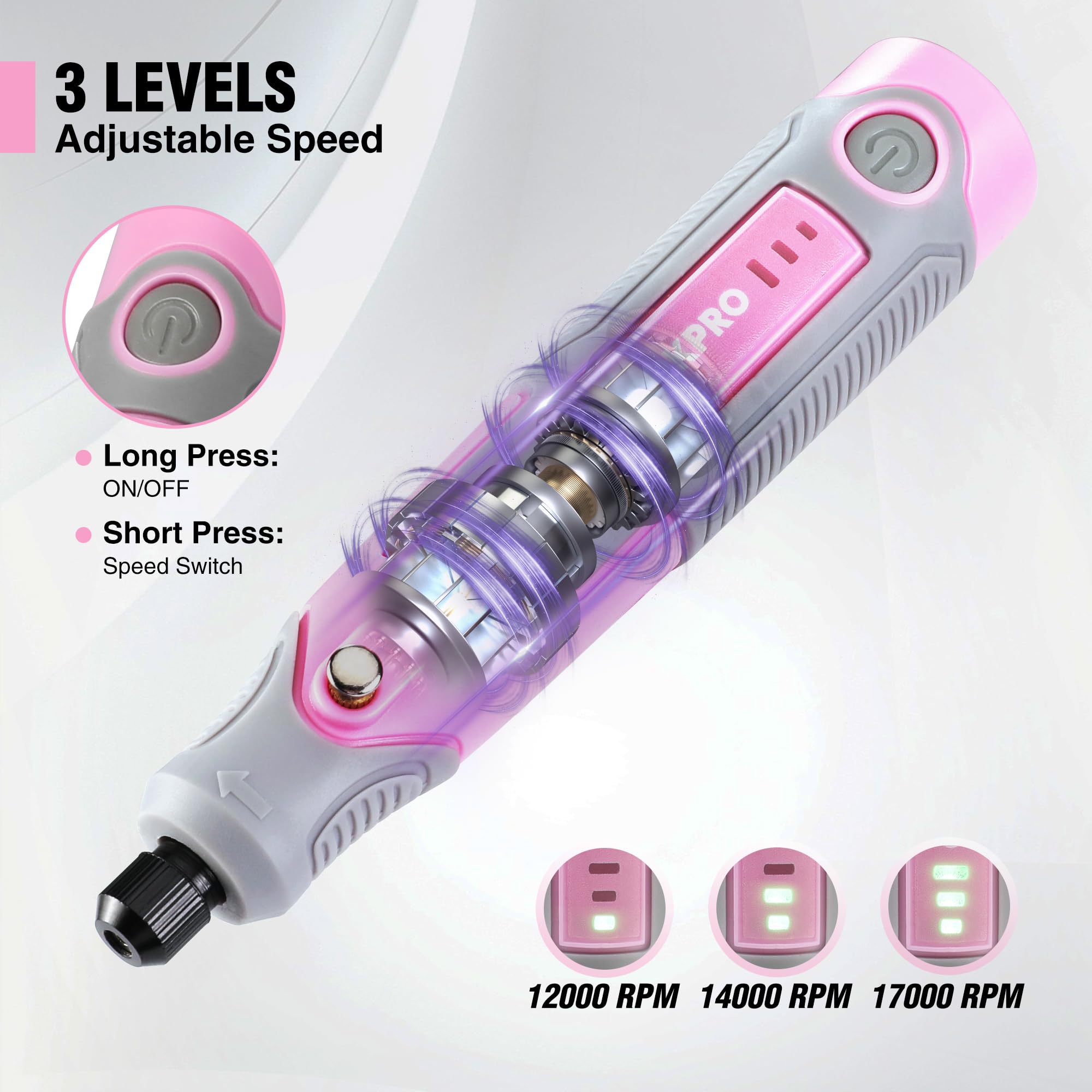 Foto 5 pulgar | Kit de Herramientas Rotativas Inalámbricas Workpro 3.6 V con 71 Piezas de Accesorios - Venta Internacional