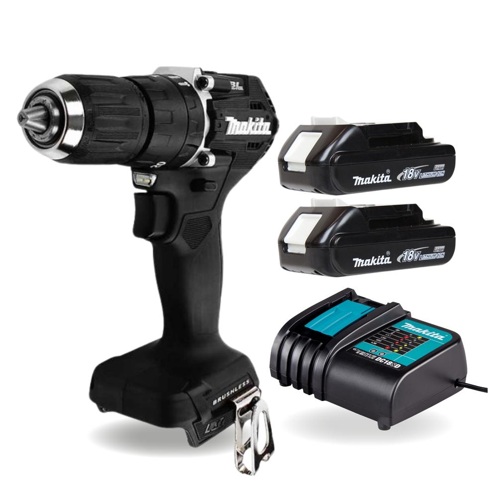 Rotomartillo Atornillador Makita 2 Batería 18v Edition Black