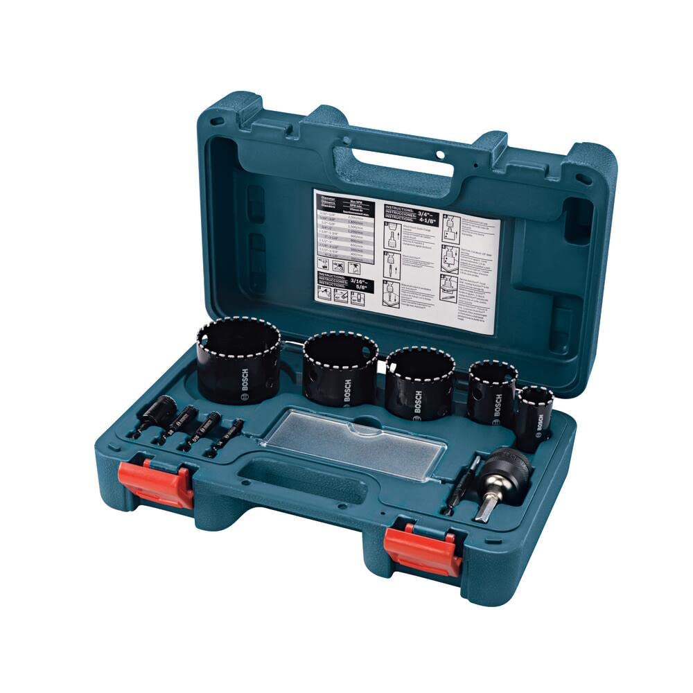 Foto 1 | Juego De Sierras Perforadoras De Diamante Bosch Hdg11 De 11 Piezas Para Materiales Duros - Venta Internacional.