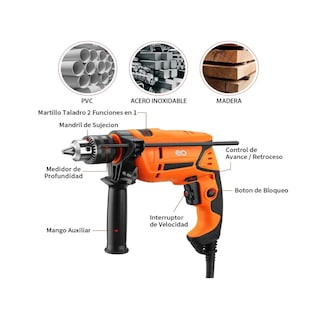 Foto 3 | Language Taladro Rotomartillo 1/2 Prof 650w Eo Safe Imports Esi-661-1 Naranja
