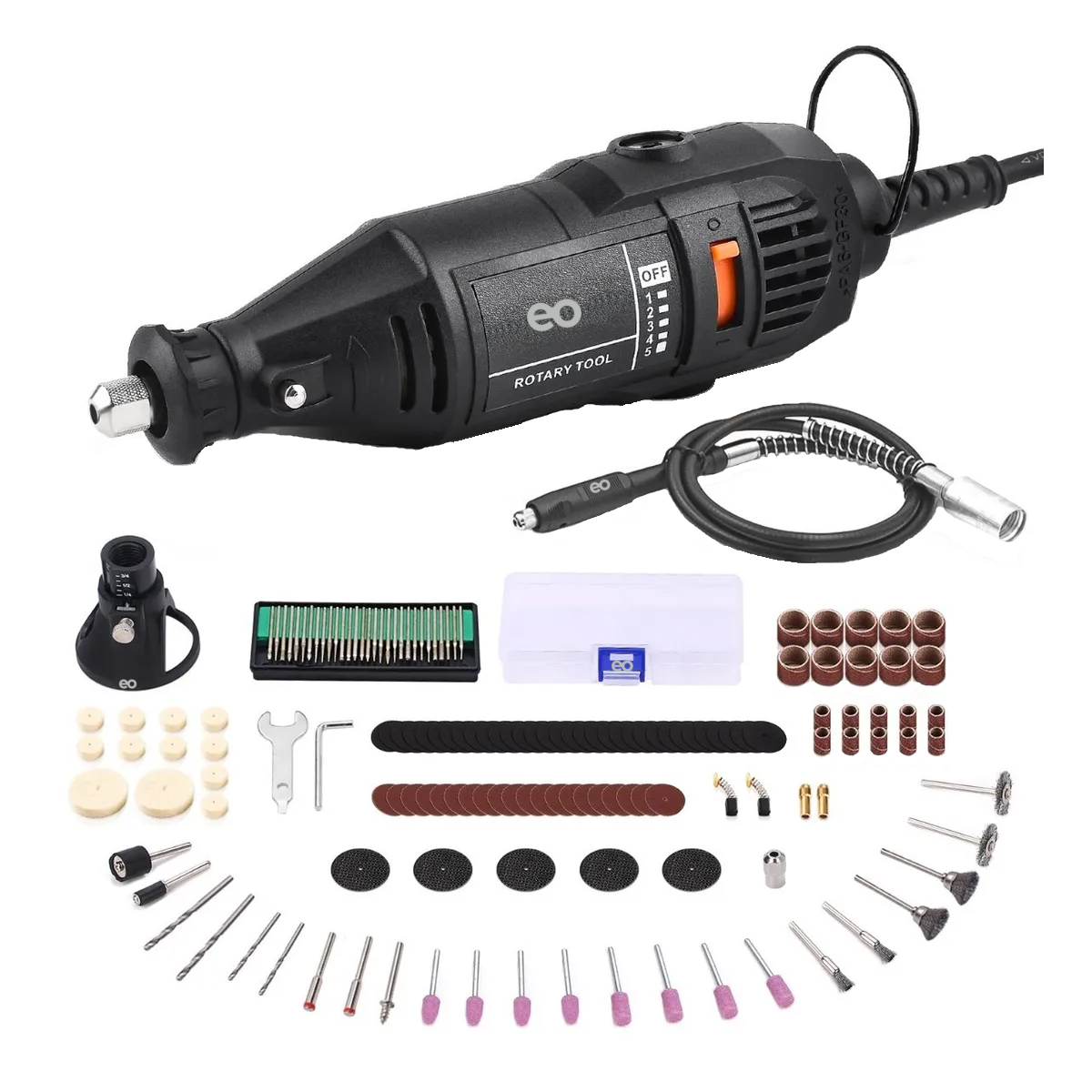 Mini Taladro Mototool Pulido con 140 Accesorios ESI-2622-1 Negro