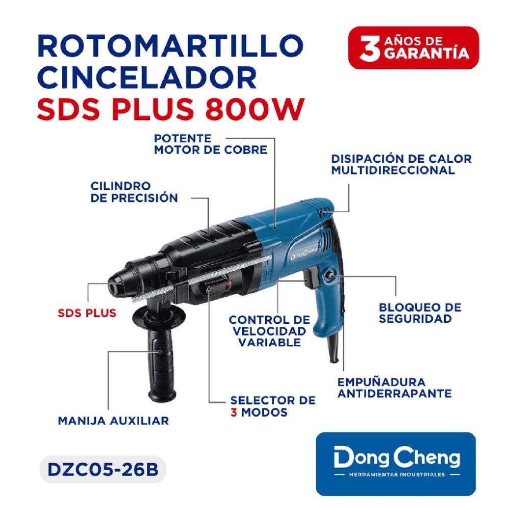 Foto 9 pulgar | Rotomartillo Sds Plus + Sopladora 20v Inalámbrica Dongcheng