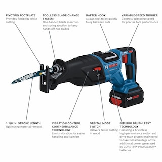 Foto 2 | Sierra Recíproca Bosch Gsa18v-110b14 Profactor 18v 8.0ah - Venta Internacional