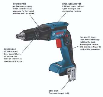 Foto 2 | Atornillador Bosch Gtb18v-45n 18 V sin Escobillas 1/4 Pulgadas Hex - Venta Internacional