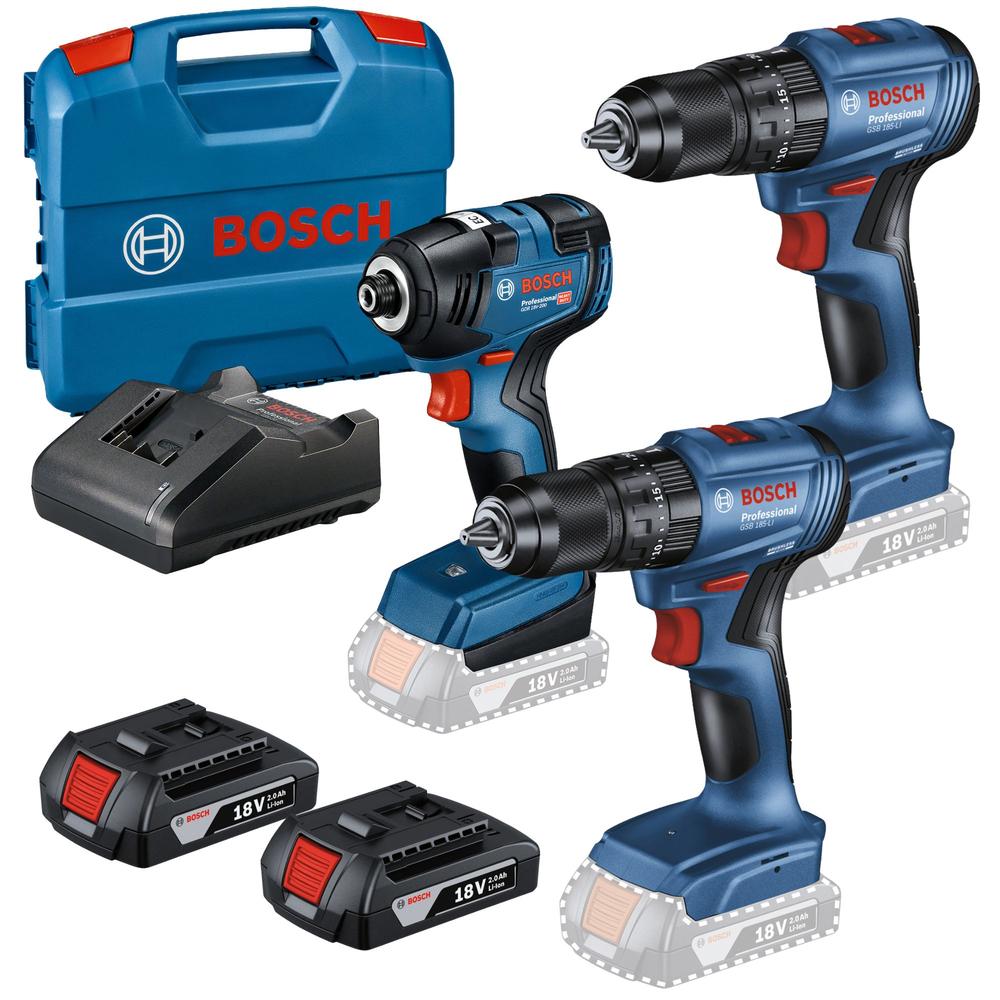 Foto 2 pulgar | Rotomartillo Atornillador Bosch 18v 2 Pza + Atornillador De Impacto