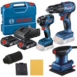 Rotomartillo Bosch + Atornillador D Impacto + Lijadora 18v