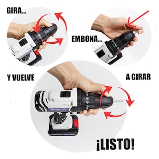 Foto 3 | Juego de Taladro Eléctrico Inalámbrico Portátil CM-TOP