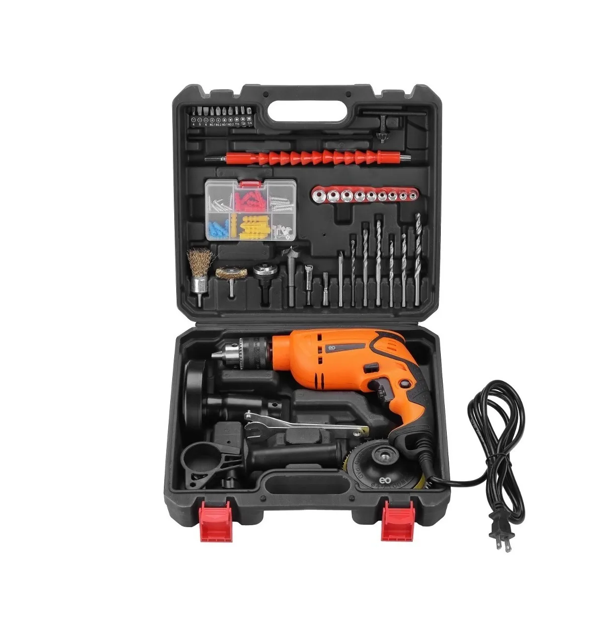 Foto 4 pulgar | Kit Taladro Rotomartillo 1/2 650w Eo Safe Imports Esi-2412.1 Naranja