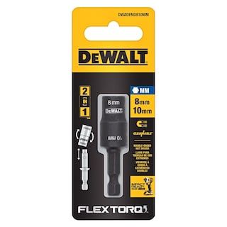 Foto 4 | Enchufe y Extensión Corta 2 en 1 Dewalt Flextorq de 8 y 10 mm - Venta Internacional