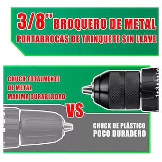 Foto 2 | Language Taladro Rotomartillo Sin Carbones Inalámbrico 20v 2 Baterías Eo Safe Imports Esi-5409-1 Verde