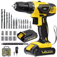 Taladro Atornillador Inalámbrico 31 Pzs Eo Safe Imports Esi-6285-1 Amarillo