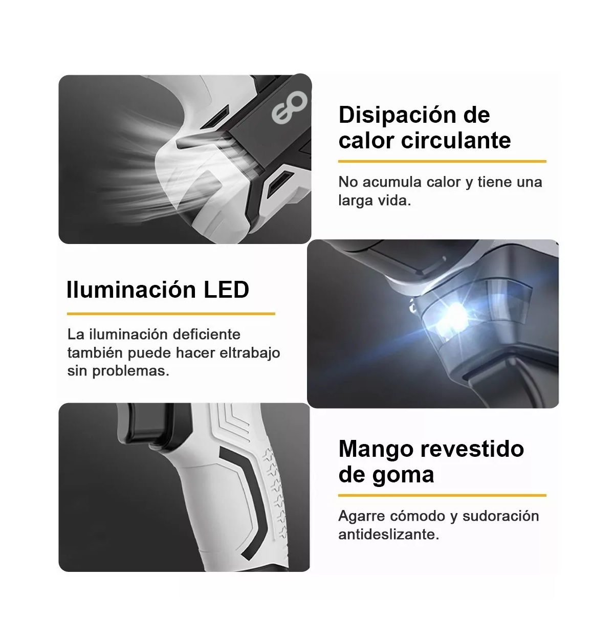 Foto 4 pulgar | Taladro Atornillador Inalámbrico 2batería D Litio 33 Piezas Eo Safe Imports Esi-7282 Multicolor21v