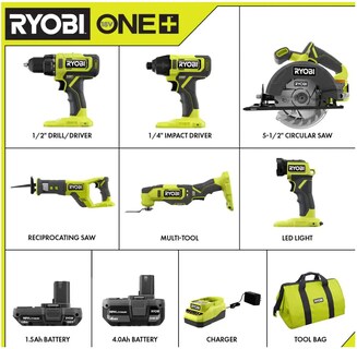 Foto 2 | Kit de Herramientas Ryobi de 8 Piezas-Venta Internacional
