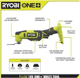 Foto 5 | Kit de Herramientas Ryobi de 8 Piezas-Venta Internacional