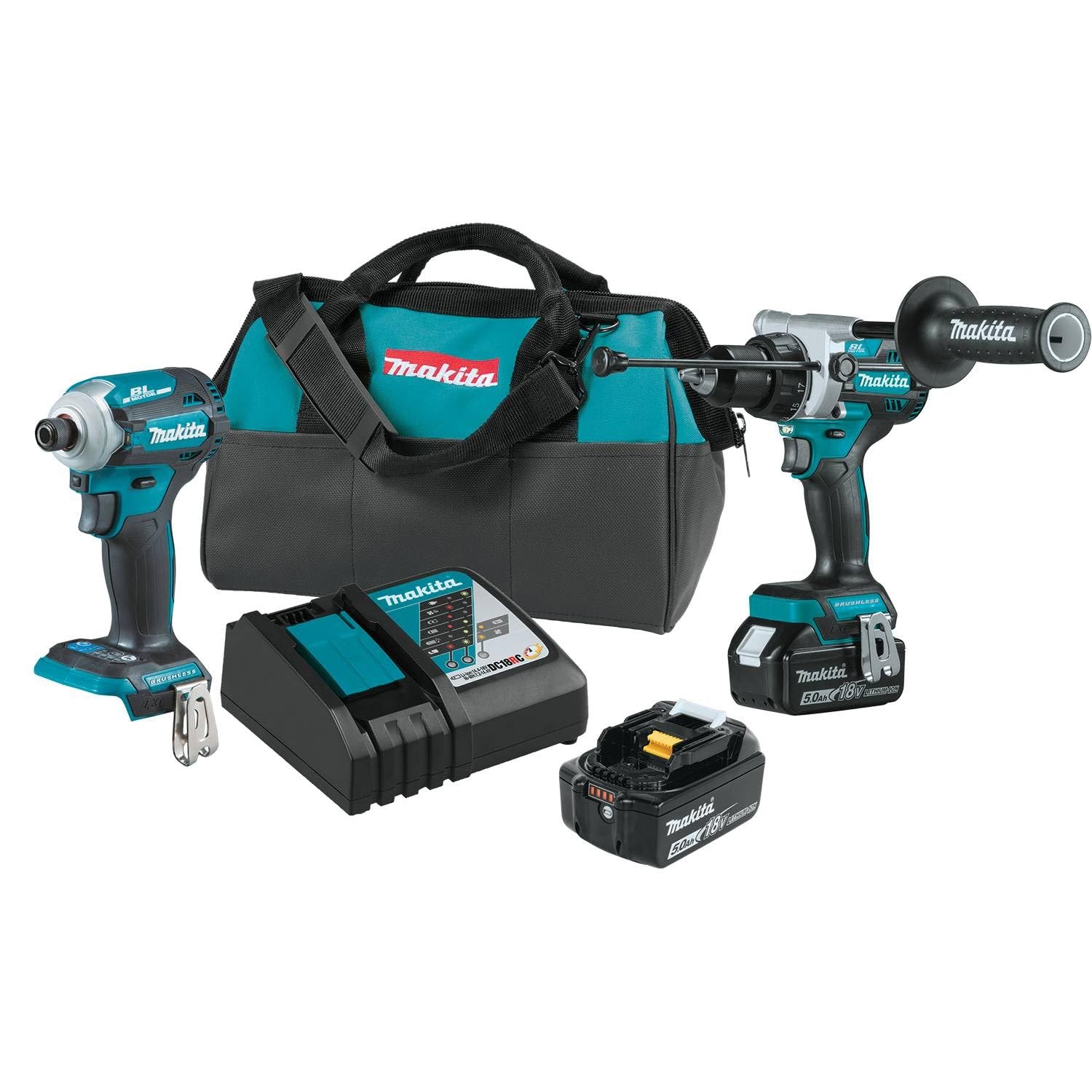 Kit de Taladro Makita Xt288t Lxt 18 V Iones de Litio Sin Escobillas 5 Ah - Venta Internacional