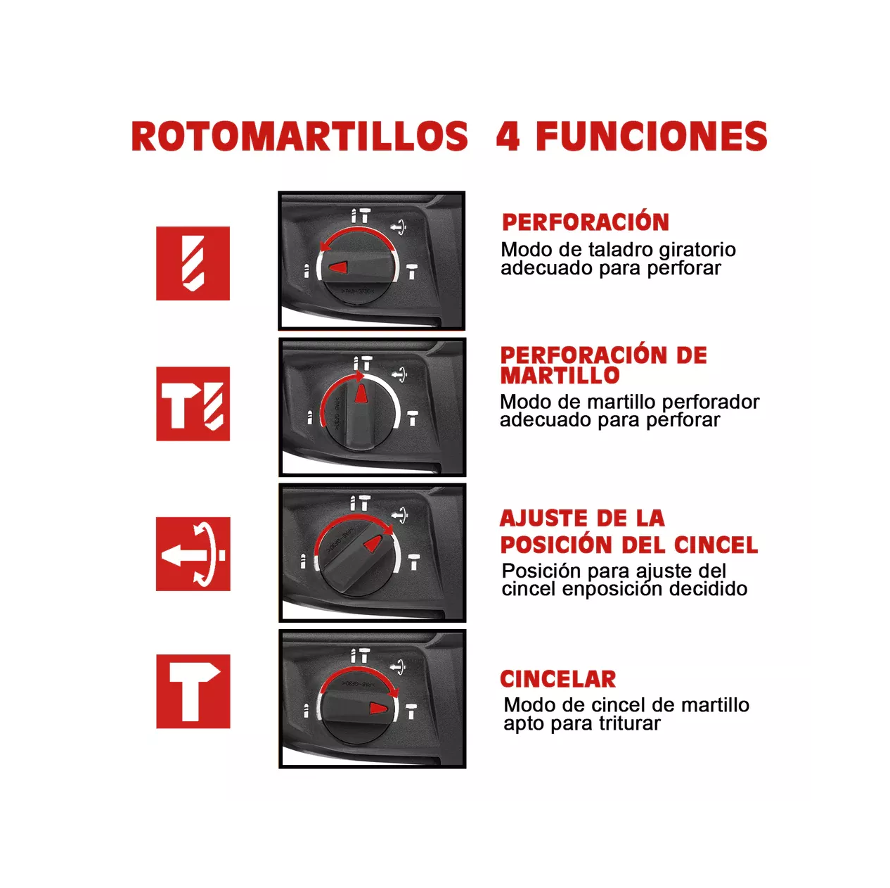 Foto 4 pulgar | Rotomartillo Belug Negro De 800 W Con Accesorios