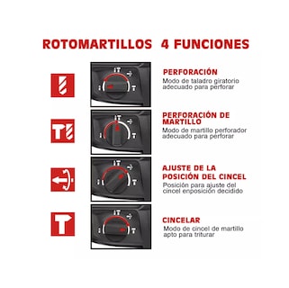 Foto 3 | Rotomartillo Belug Negro De 800 W Con Accesorios