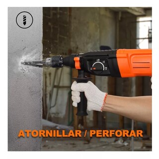 Foto 4 | Rotomartillo Electroneumático Belug 800w De Potencia, Naranja Y Negro