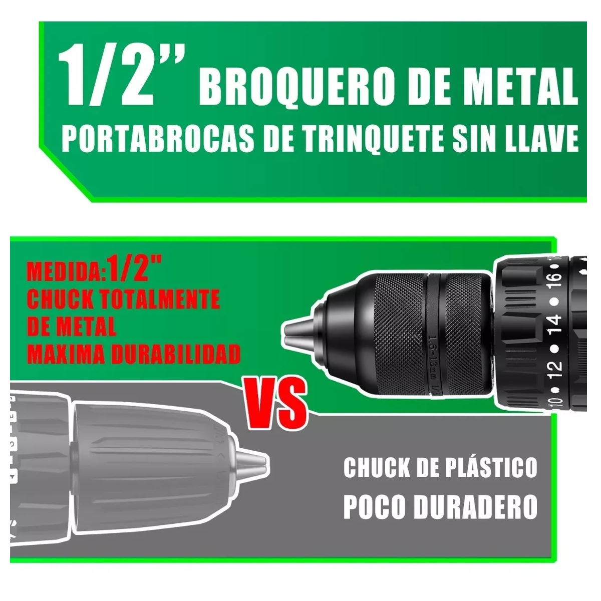Foto 5 pulgar | Taladro Rotomartillo 1/2'' 3.0ah Eo Safe Imports Esi-7051 Verde