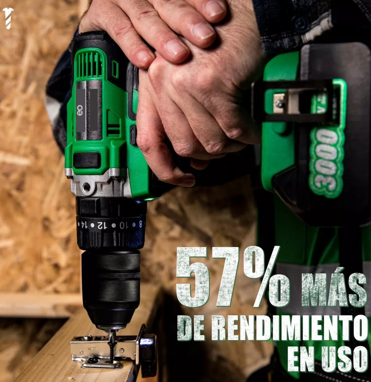Foto 7 pulgar | Taladro Rotomartillo 1/2'' 3.0ah Eo Safe Imports Esi-7051 Verde