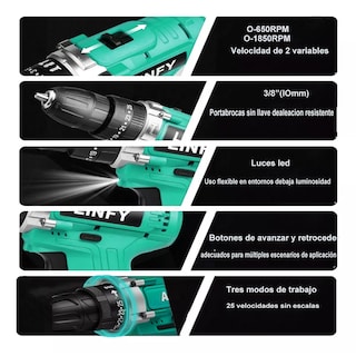 Foto 4 | Rotomartillo Electroneumático Lab.g T66 Inalámbrico Verde Oscuro Con 156w De Potencia 100v/240v