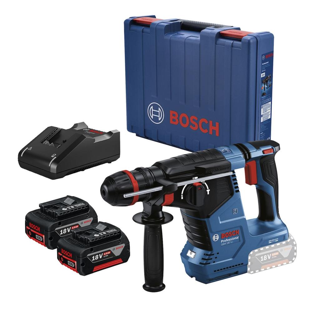 Martillo Perforador Bosch Gbh 187-li 18v + 2 Baterías 4.0 Ah