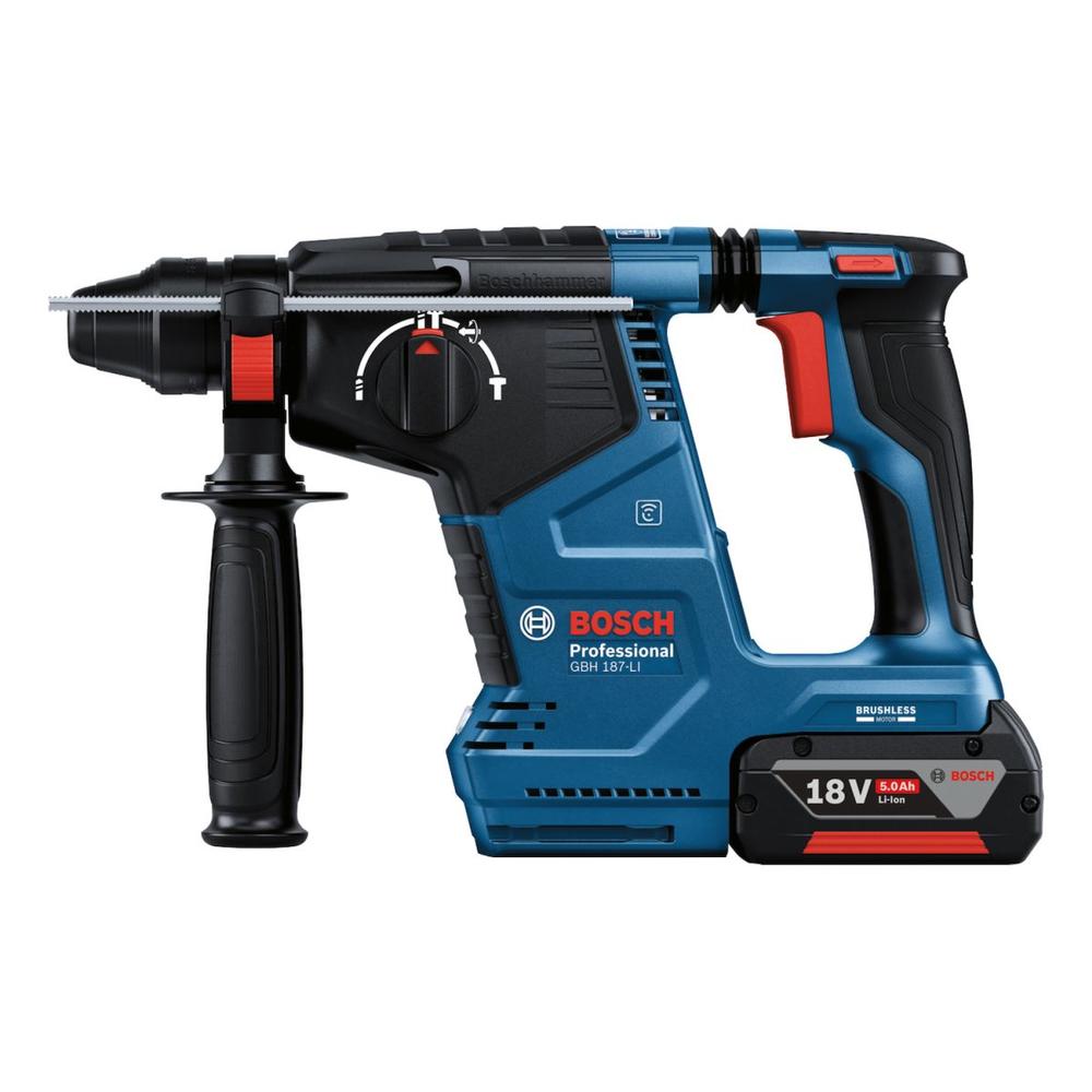 Foto 3 | Martillo Perforador Bosch Gbh 187-li 18v + 2 Baterías 4.0 Ah
