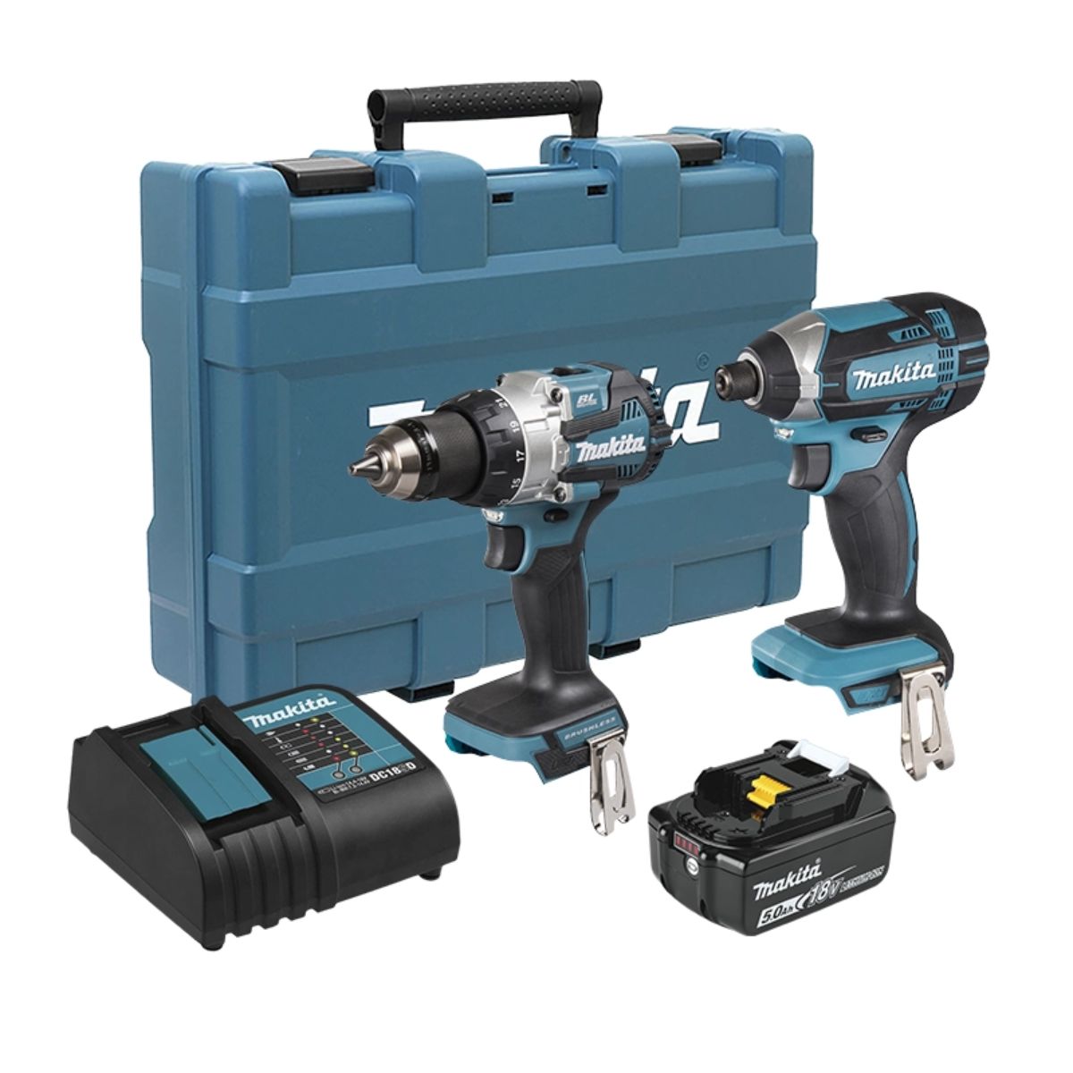 Foto 2 pulgar | Combo Makita Rotomartillo 18v Brushless + Atornillador Dlx2523st