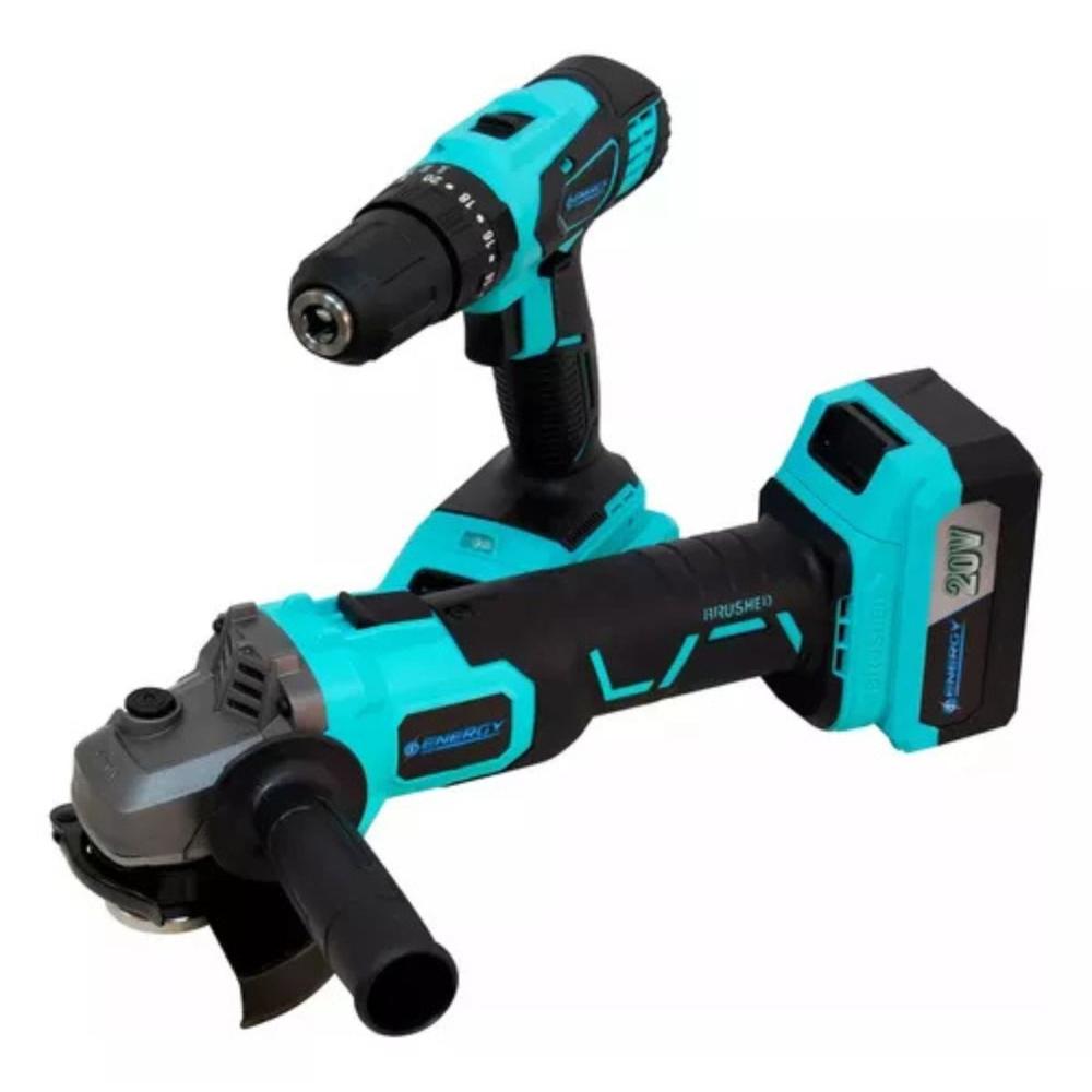 Foto 5 pulgar | Kit Taladro Energy + Esmeril Pa20c1 3/8' 4-1/2' 20v 1300 Rpm