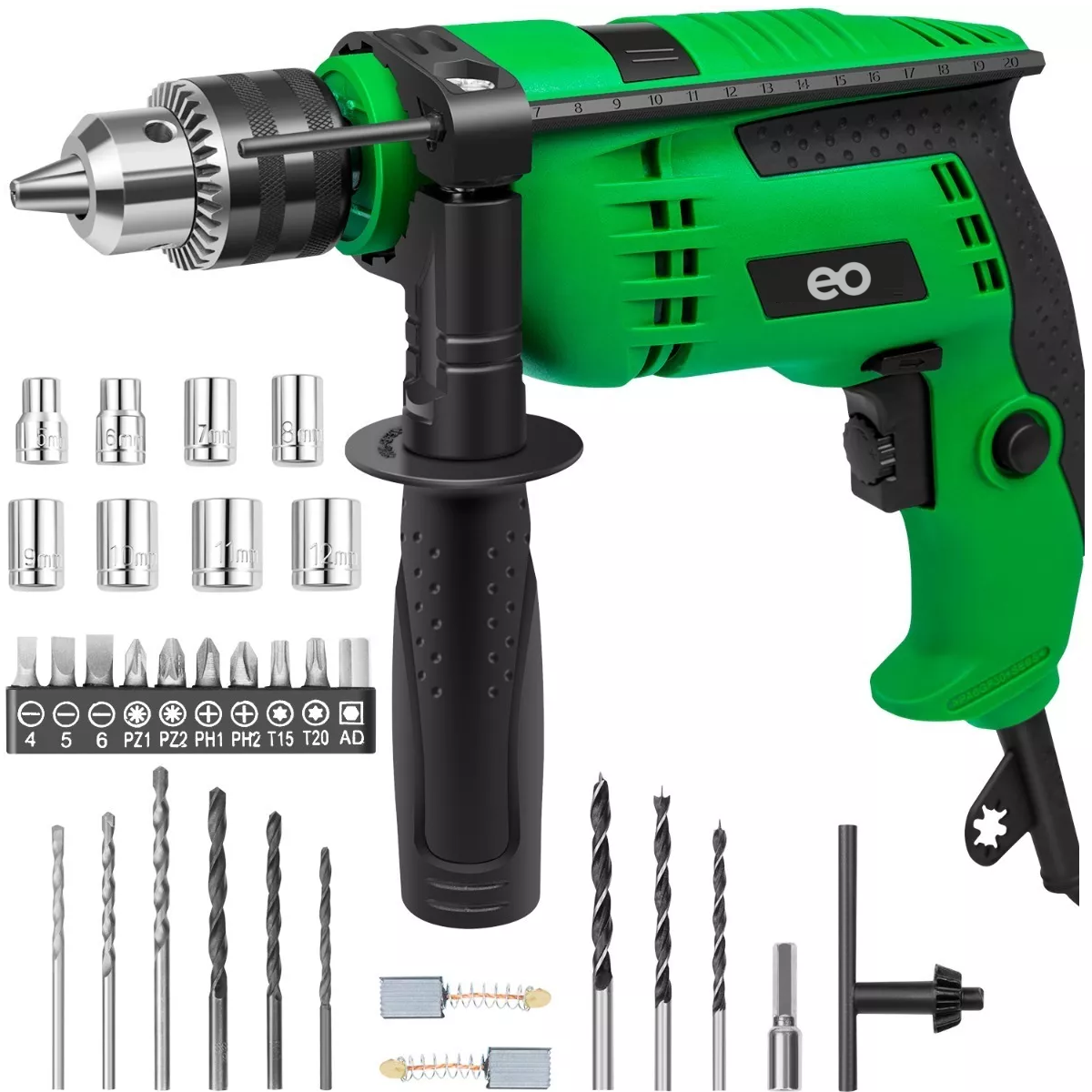 Taladro Rotomartillo 32 Pzs  650 W Verde
