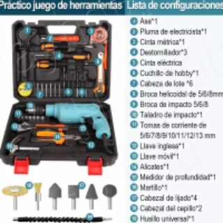 Foto 2 | Kit Taladro Rotomartillo Eo Safe Imports ESI-5945-1 Multicolor 38 Piezas
