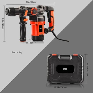 Foto 2 | Rotomartillo Cincelador Perforador Industrial 1600w Eo Safe Imports Esi-2830-1 Naranja