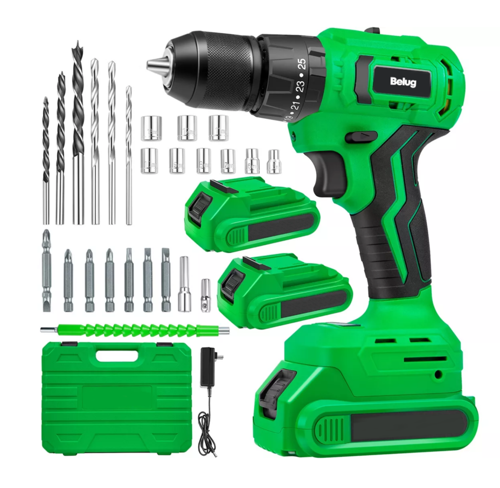 Foto 2 pulgar | Taladro Rotomartillo Sin Carbones Inalámbrico 20v 2baterías Verde Belug