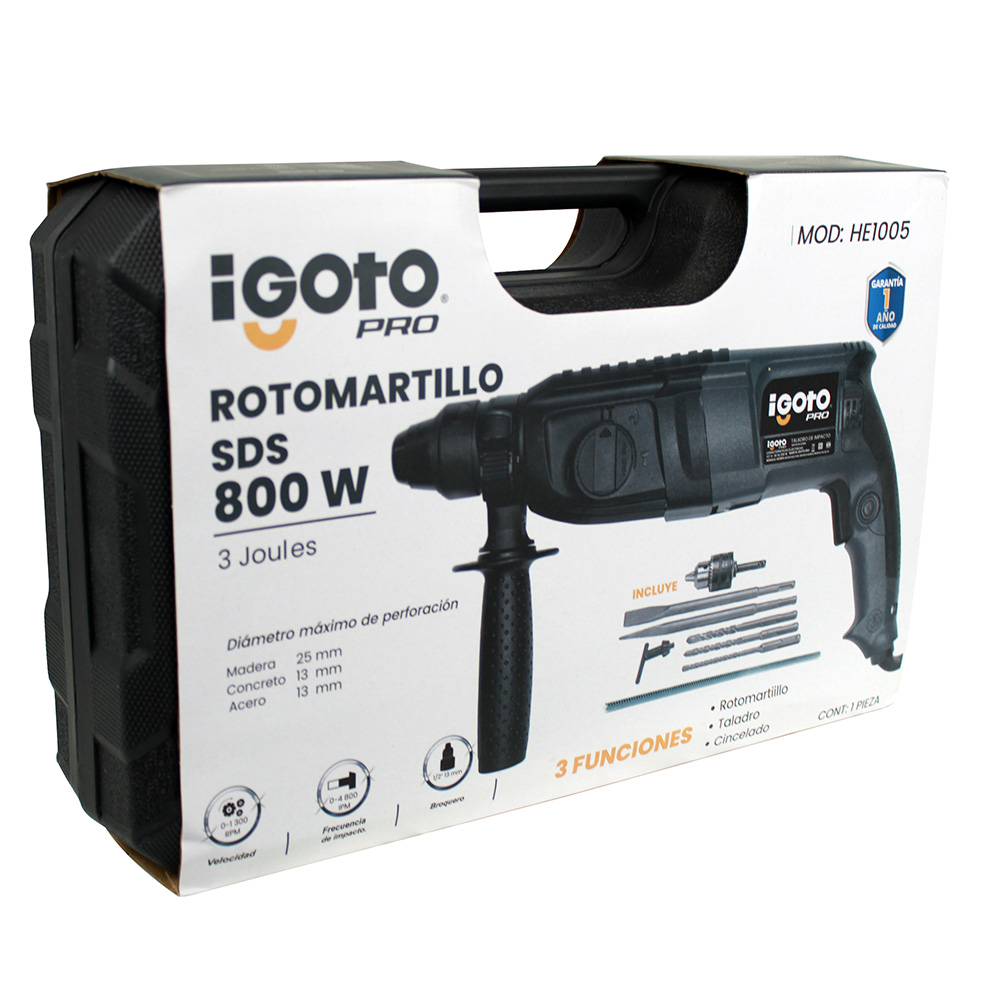 Foto 3 pulgar | Rotomartillo Sds 800 W 4 Funciones