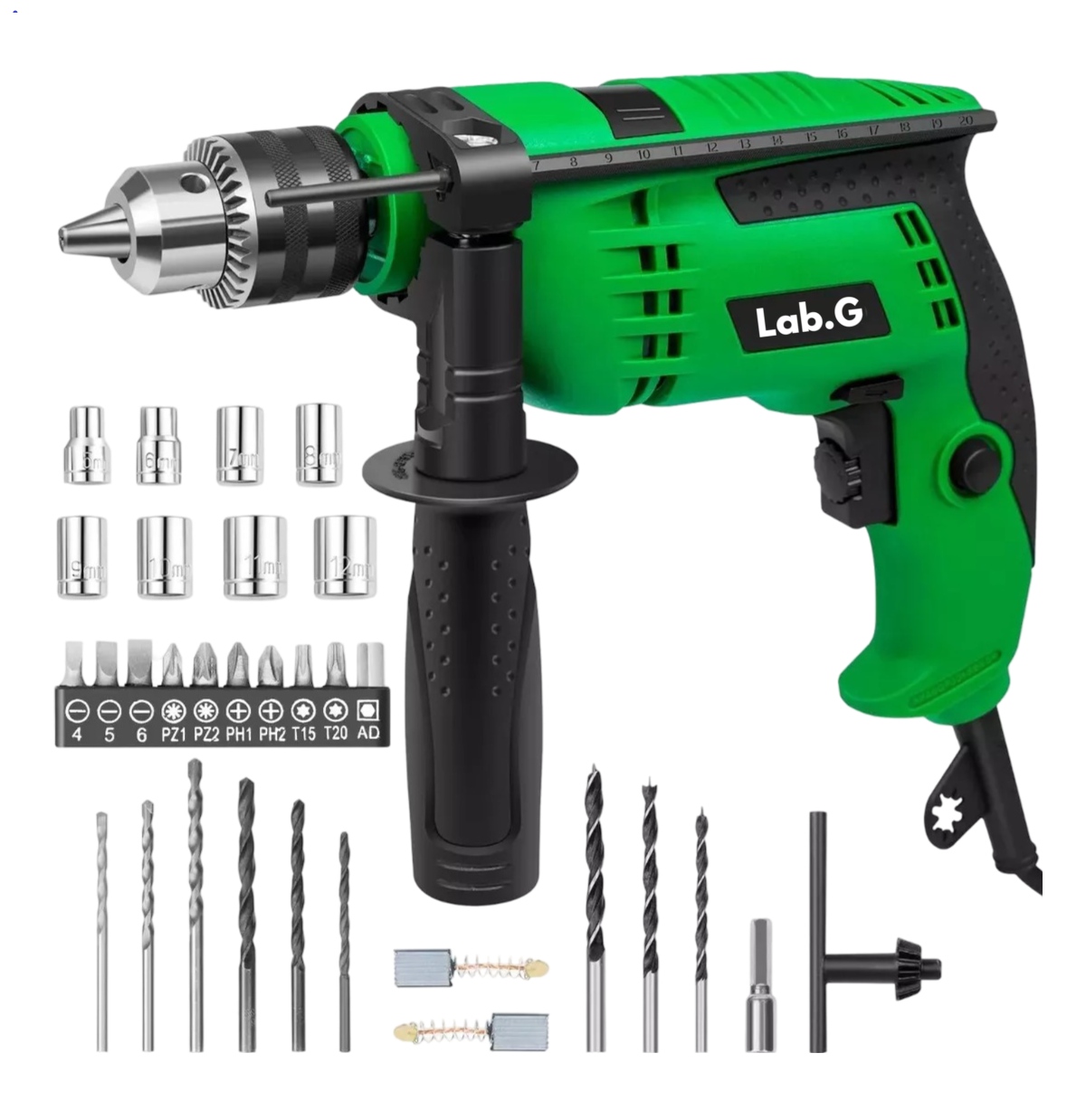 Foto 2 pulgar | Taladro Rotomartillo 1/2'' 860w Herramientas Kit Con Brocas, Verde