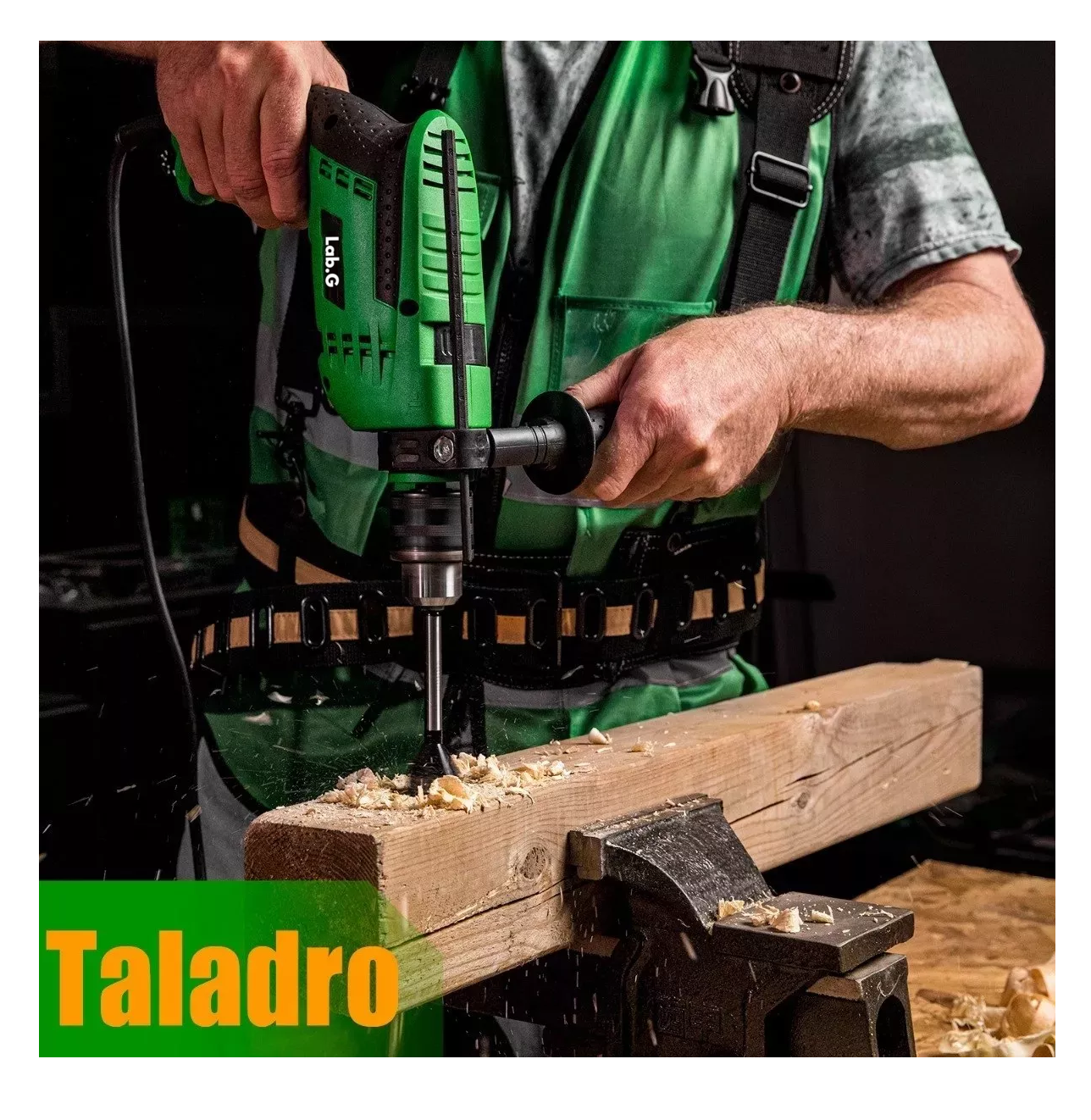 Foto 6 pulgar | Taladro Rotomartillo 1/2'' 860w Herramientas Kit Con Brocas, Verde