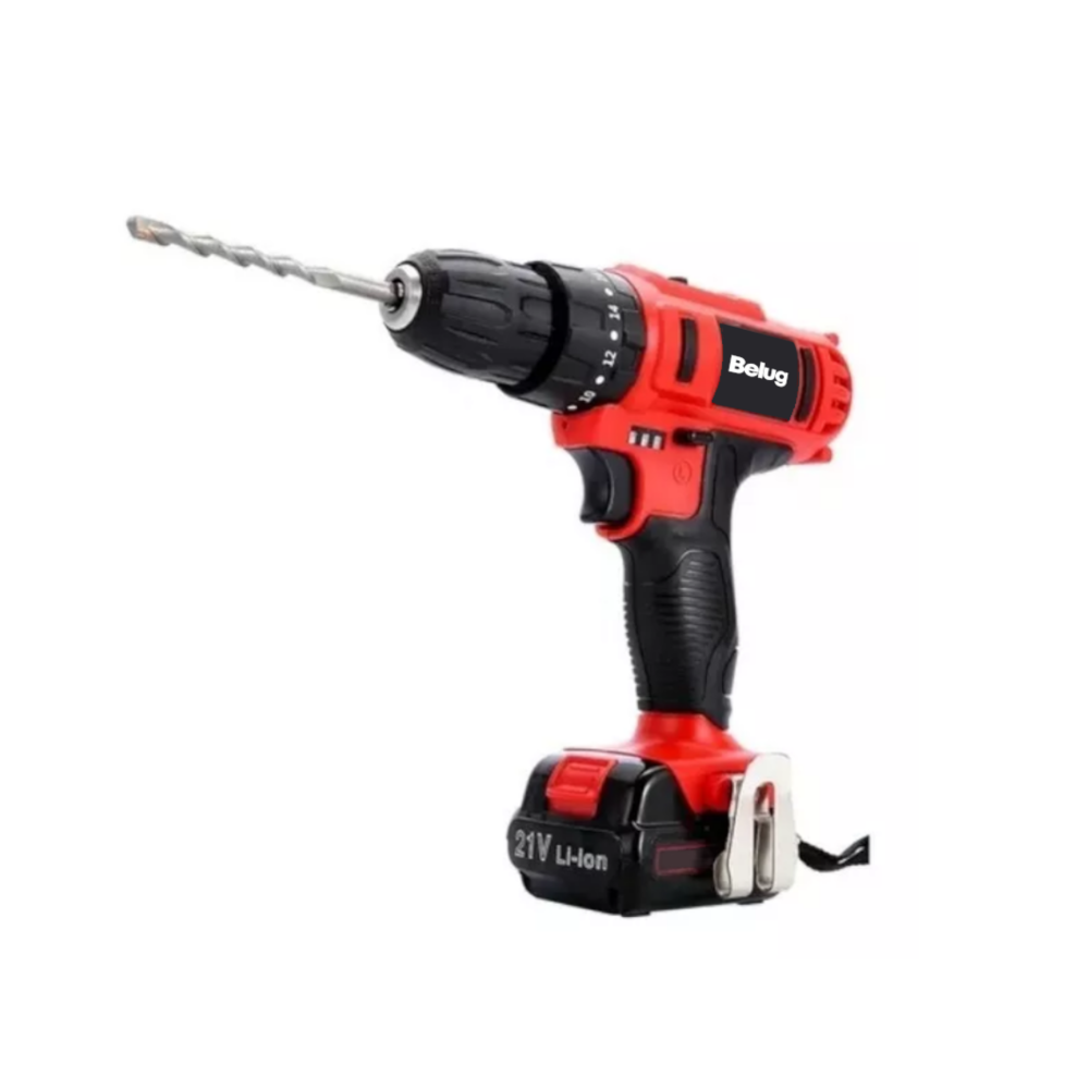 Foto 1 | Taladro Percutor Atornillador Inalámbrico De 10mm 5816-1 21v Belug Rojo
