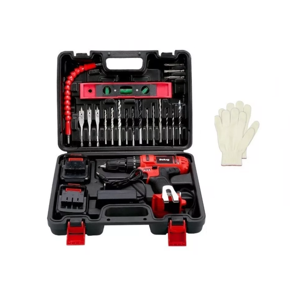 Foto 3 pulgar | Taladro Percutor Atornillador Inalámbrico De 10mm 5816-1 21v Belug Rojo