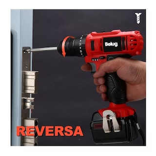 Foto 3 | Taladro Percutor Atornillador Inalámbrico De 10mm 5816-1 21v Belug Rojo